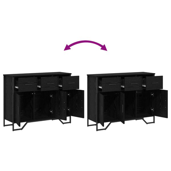 vidaXL Πλαϊνό Γραφείο Μαύρη Οξυά 97 x 32.5 x 74.5 εκ.