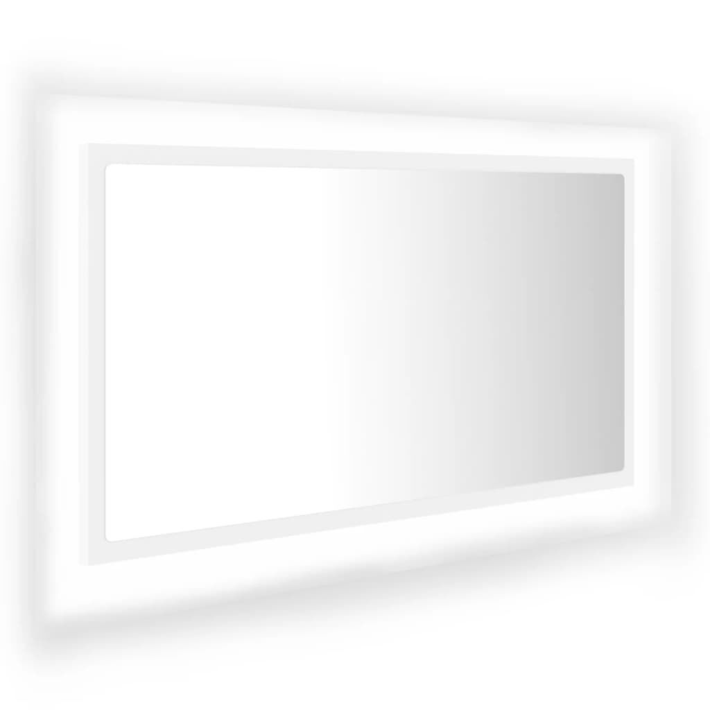 vidaXL Καθρέφτης Μπάνιου με LED Λευκός 80 x 8,5 x 37 εκ. Ακρυλικός