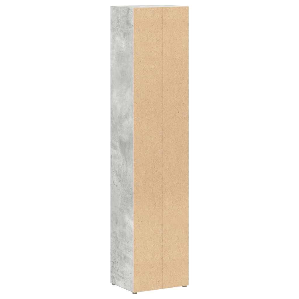 vidaXL Έπιπλα CD 2 τεμ. Γκρι Σκυροδέματος 21x16x93,5 εκ. Μοριοσανίδα