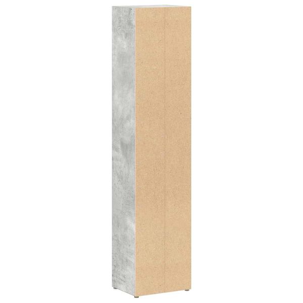 vidaXL Έπιπλα CD 2 τεμ. Γκρι Σκυροδέματος 21x16x93,5 εκ. Μοριοσανίδα
