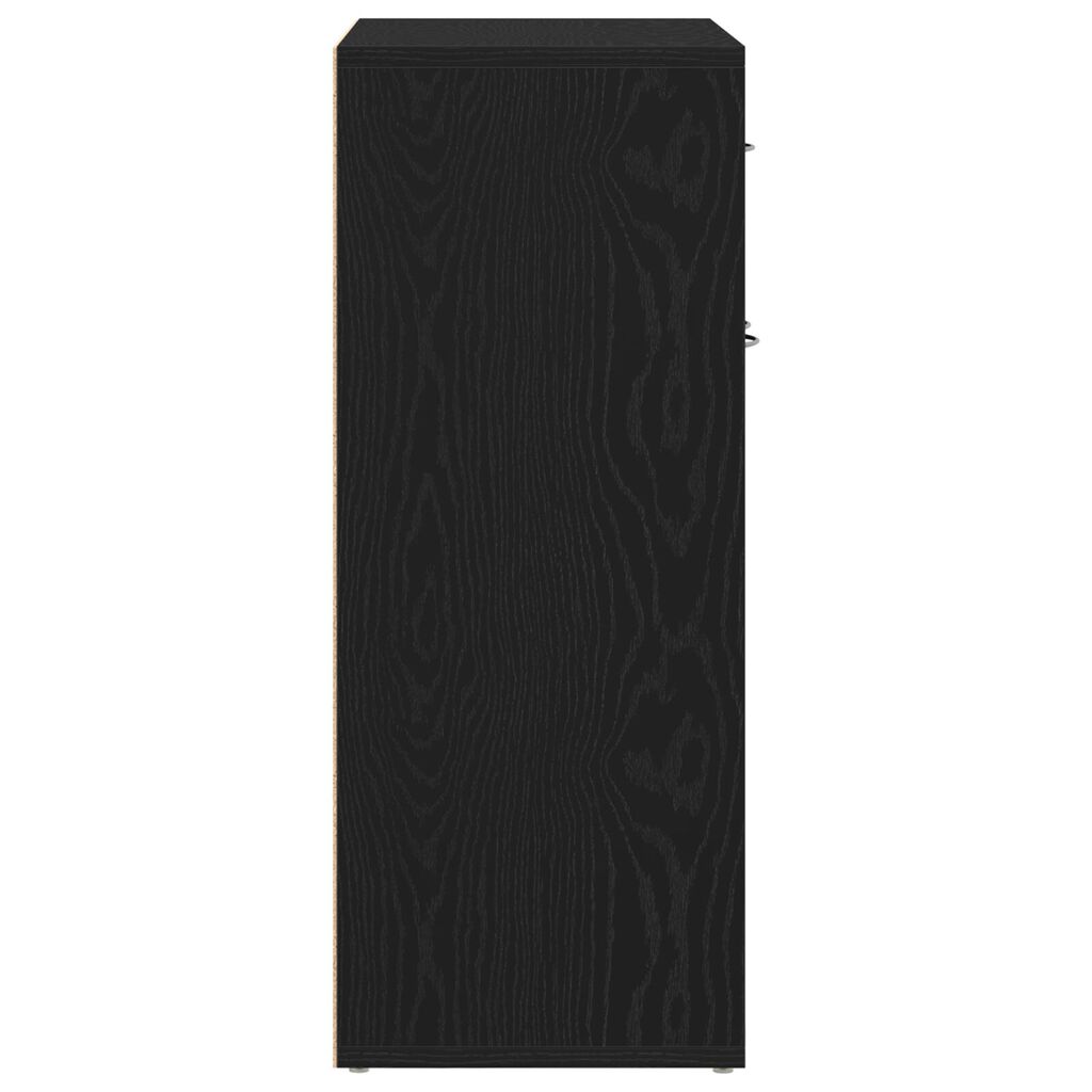 VidaXL Πλαϊνό Γραφείο Μαύρο Δρυς 60x30x75 εκ. Επεξεργασμένο Ξύλο