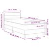 vidaXL Κρεβάτι box spring με στρώμα με στρώμα Σκούρο καφέ Σκούρο καφέ