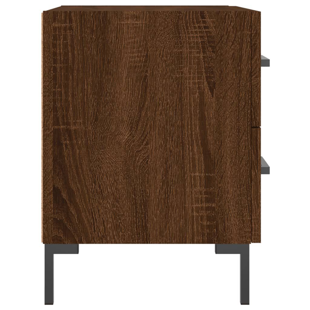 vidaXL Κομοδίνα 2 τεμ. Καφέ Δρυς 40 x 35 x 47,5 εκ. από Επεξεργ. Ξύλο