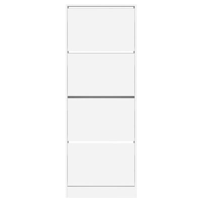 vidaXL Παπουτσοθήκη Λευκή 60x21x163,5 εκ. από Επεξεργασμένο Ξύλο