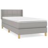 vidaXL Κρεβάτι Boxspring με Στρώμα Ανοιχτό Γκρι 80x200 εκ. Υφασμάτινο