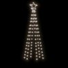 vidaXL Χριστουγεννιάτικο Δέντρο Κώνος 108 LED Ψυχρό Λευκό 70x180 εκ.