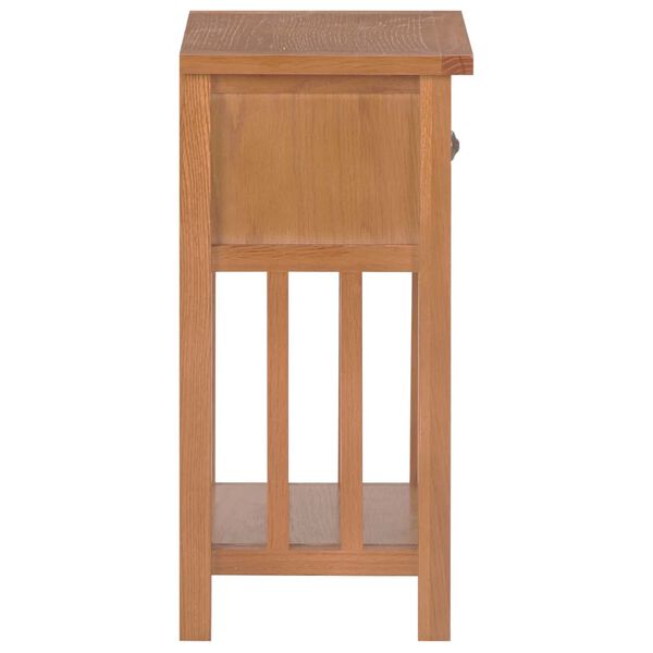 vidaXL Τραπεζάκι Βοηθητικό με Συρτάρι 35x27x55 εκ. Μασίφ Ξύλο Δρυός