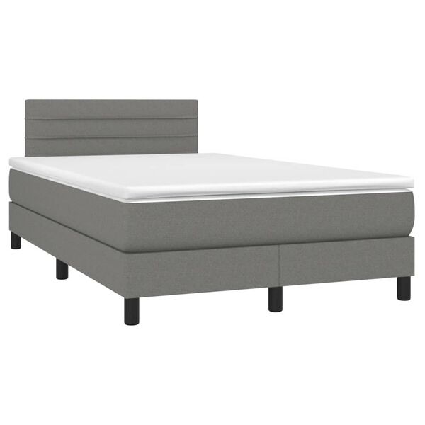 vidaXL &Kappa;&rho;&epsilon;&beta;ά&tau;&iota; Boxspring &mu;&epsilon; &Sigma;&tau;&rho;ώ&mu;&alpha; & LED &Sigma;&kappa;.&Gamma;&kappa;&rho;&iota; 120x190&epsilon;&kappa;. &Upsilon;&phi;&alpha;&sigma;&mu;ά&tau;&iota;&nu;&omicron;