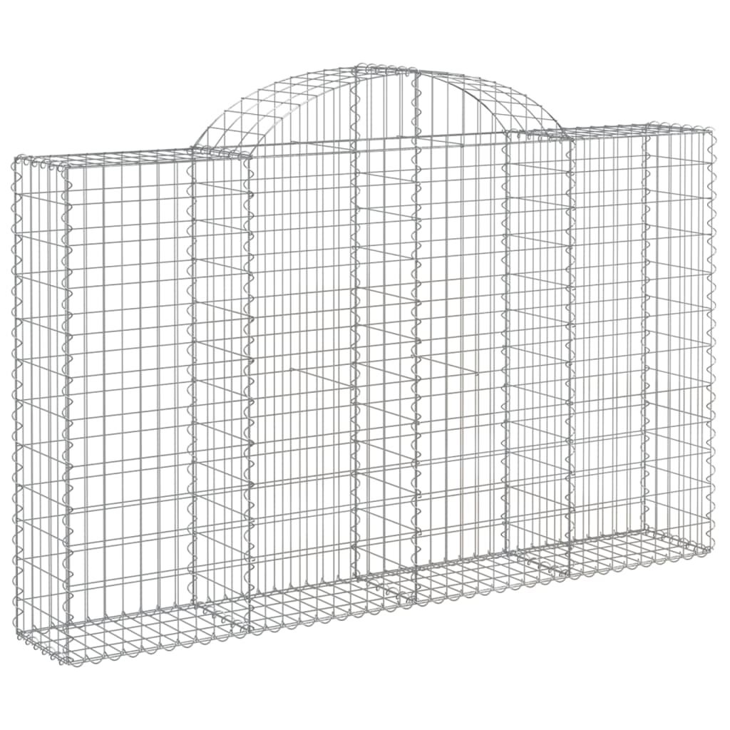 vidaXL Συρματοκιβώτια Τοξωτά 13 τεμ. 200x30x120/140 εκ. Γαλβαν. Ατσάλι