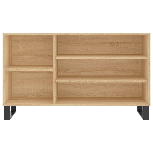 vidaXL Παπουτσοθήκη Sonoma Δρυς 102x36x60 εκ. από Επεξεργασμένο Ξύλο