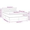 vidaXL &Kappa;&rho;&epsilon;&beta;ά&tau;&iota; Boxspring &mu;&epsilon; &Sigma;&tau;&rho;ώ&mu;&alpha; & LED &Mu;&alpha;ύ&rho;&omicron; 140x190 &epsilon;&kappa;. &Upsilon;&phi;&alpha;&sigma;&mu;ά&tau;&iota;&nu;&omicron;