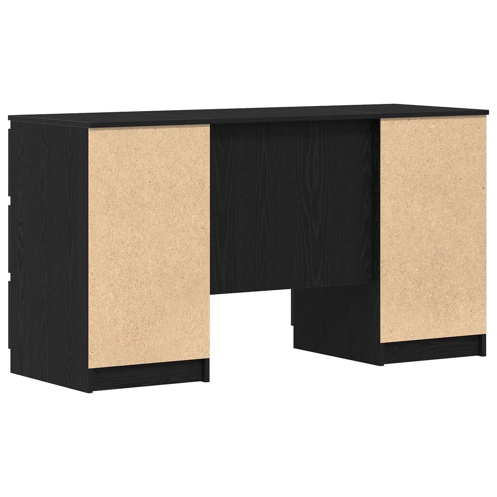 vidaXL Γραφεία 2 τεμάχια Μαύρο Δρύς 140x50x76 εκ Κατασκευασμένο ξύλο