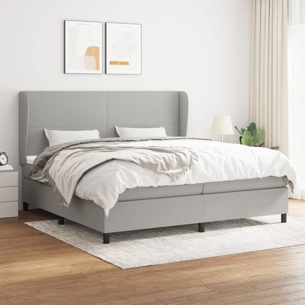 vidaXL &Kappa;&rho;&epsilon;&beta;ά&tau;&iota; Boxspring &mu;&epsilon; &Sigma;&tau;&rho;ώ&mu;&alpha; &Alpha;&nu;&omicron;&iota;&chi;&tau;ό &Gamma;&kappa;&rho;&iota; 200x200 &epsilon;&kappa;. &Upsilon;&phi;&alpha;&sigma;&mu;ά&tau;&iota;&nu;&omicron;