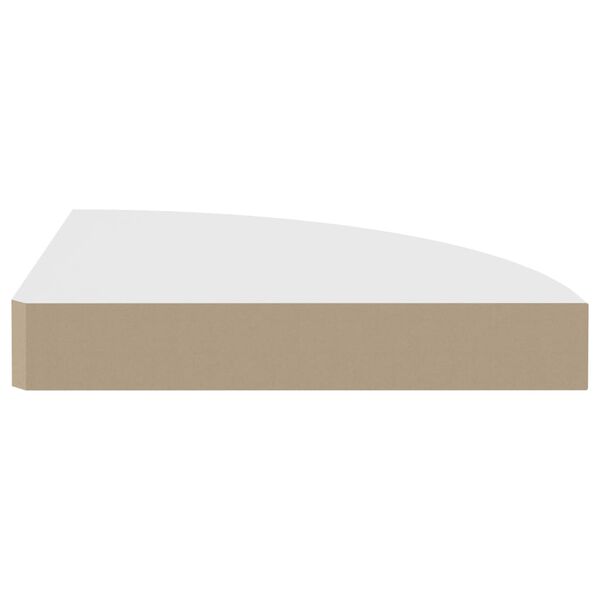 vidaXL Ράφια Τοίχου Γωνιακά 2 τεμ. Άσπρα 25x25x3,8 εκ. MDF