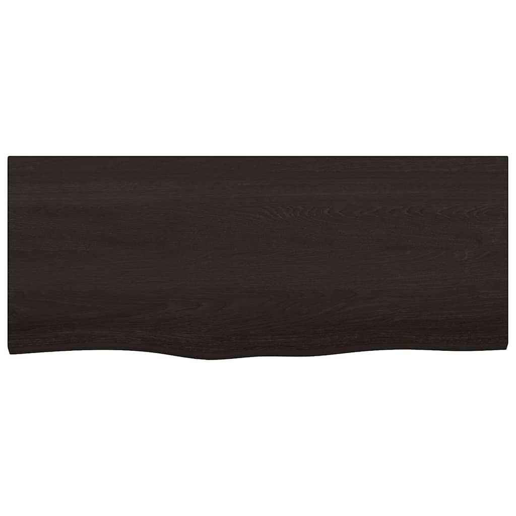 vidaXL Πάγκος Μπάνιου Σκούρο Καφέ 100x40x(2-6) εκ. Επεξεργ. Μασίφ Ξύλο