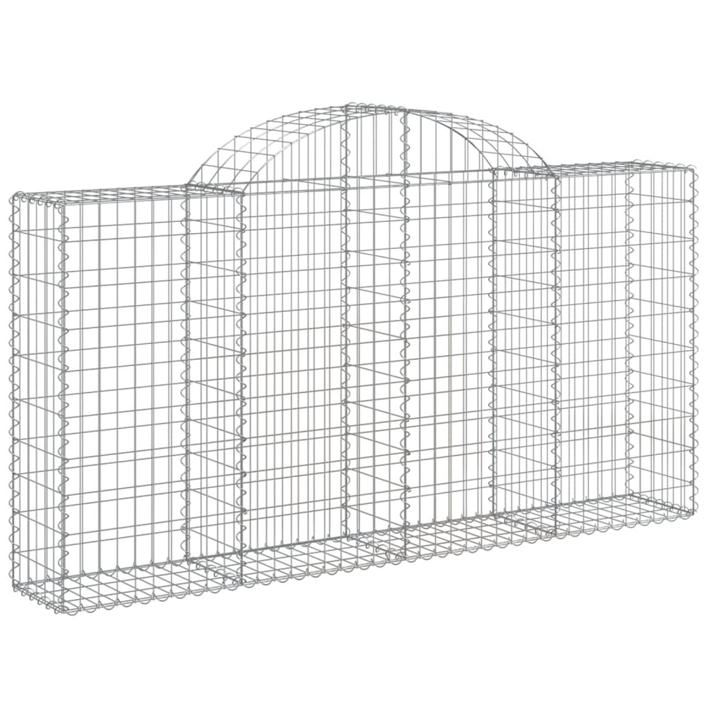 vidaXL Συρματοκιβώτια Τοξωτά 18 τεμ. 200x30x100/120 εκ. Γαλβαν. Ατσάλι