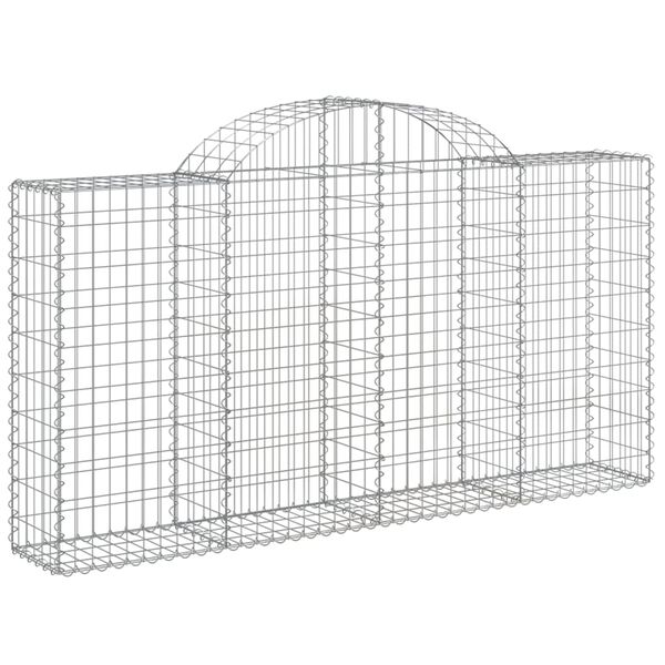 vidaXL Συρματοκιβώτια Τοξωτά 18 τεμ. 200x30x100/120 εκ. Γαλβαν. Ατσάλι