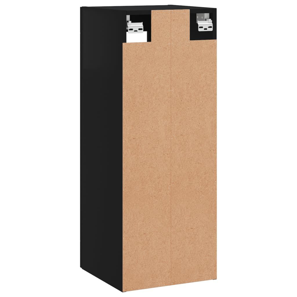 vidaXL Ντουλάπι Τοίχου Μαύρο 34,5x34x90 εκ.