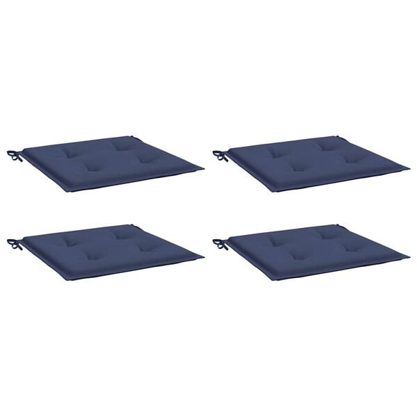 vidaXL Μαξιλάρια Παλέτας 4 τεμ. Ναυτικό Μπλε 40x40x4 εκ. Ύφασμα Oxford