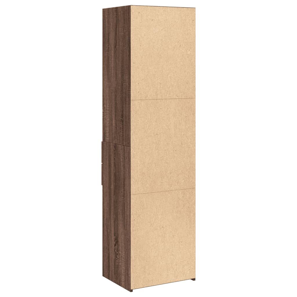 vidaXL Ντουλάπι Καφέ Δρυς 50x42,5x185 εκ. από Επεξεργασμένο Ξύλο