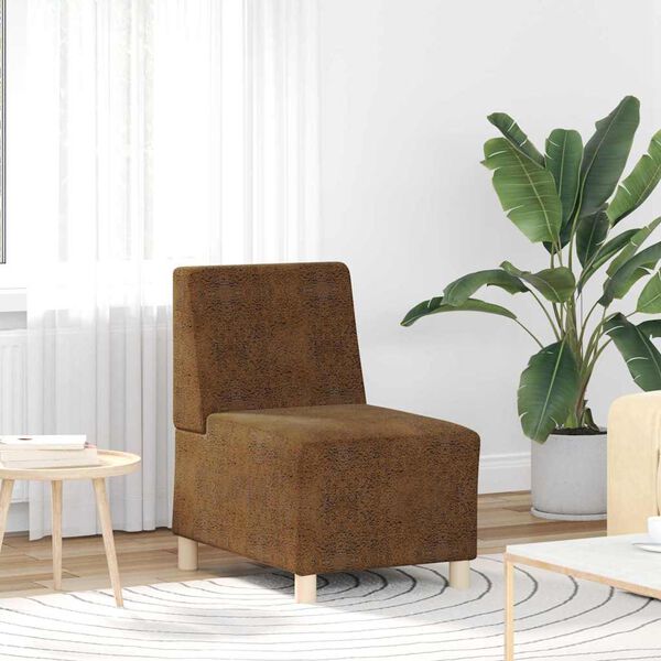 vidaXL Μοναδικός Καναπές χωρίς Χερούλια 2 pcs Καφέ 55 x 74 x 82 εκ.