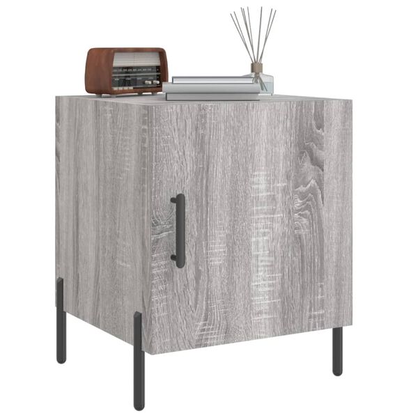 vidaXL Κομοδίνα 2 τεμ. Γκρι Sonoma 40 x 40 x 50 εκ. από Επεξεργ. Ξύλο