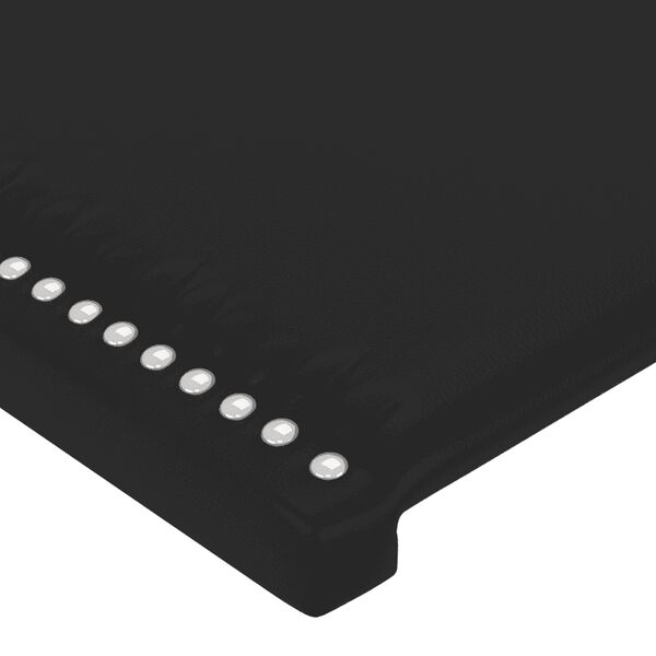 vidaXL Κρεβάτι Boxspring με Στρώμα Μαύρο 180x200εκ.από Συνθετικό Δέρμα