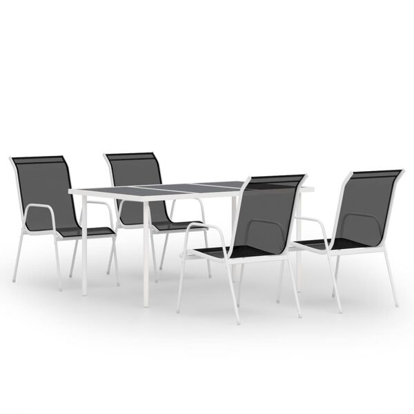 vidaXL &Sigma;&epsilon;&tau; &Tau;&rho;&alpha;&pi;&epsilon;&zeta;&alpha;&rho;ί&alpha;&sigmaf; &Epsilon;&xi;&omega;&tau;&epsilon;&rho;&iota;&kappa;&omicron;ύ &Chi;ώ&rho;&omicron;&upsilon; 5 &Tau;&epsilon;&mu;&alpha;&chi;ί&omega;&nu; &Mu;&alpha;ύ&rho;&omicron; &Alpha;&tau;&sigma;ά&lambda;&iota;&nu;&omicron;