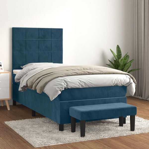 vidaXL &Kappa;&rho;&epsilon;&beta;ά&tau;&iota; Boxspring &mu;&epsilon; &Sigma;&tau;&rho;ώ&mu;&alpha; &Sigma;&kappa;&omicron;ύ&rho;&omicron; &Mu;&pi;&lambda;&epsilon; 90x200 &epsilon;&kappa;. &Beta;&epsilon;&lambda;&omicron;ύ&delta;&iota;&nu;&omicron;