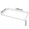 vidaXL Επιφάνεια Τραπεζιού Ορθογώνια 1200 x 650 χιλ. από Ψημένο Γυαλί