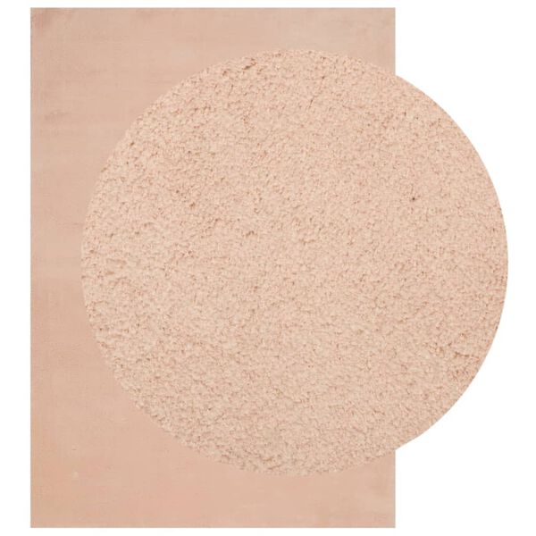 vidaXL Χαλί HUARTE με Κοντό Πέλος Μαλακό/ Πλενόμενο Ροδαλό 120x170 εκ.