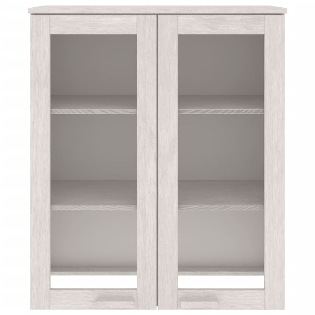vidaXL Πάνω Μέρος Ντουλαπιού HAMAR Λευκό 85x35x100 εκ. Μασίφ Πεύκο