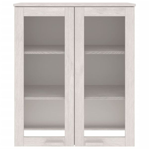 vidaXL Πάνω Μέρος Ντουλαπιού HAMAR Λευκό 85x35x100 εκ. Μασίφ Πεύκο