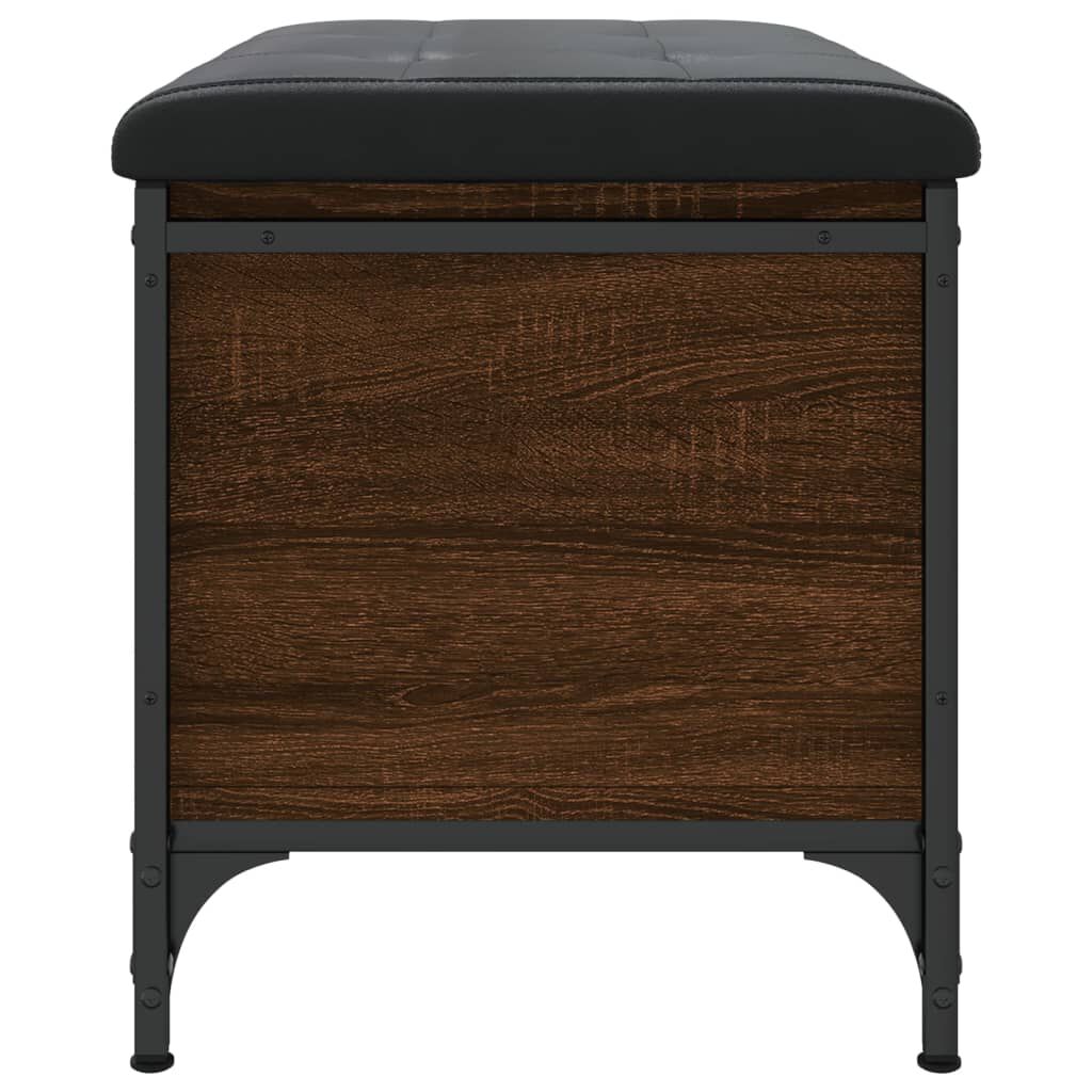 vidaXL Παγκάκι Αποθήκευσης Καφέ Δρυς 62x42x45 εκ. από Επεξ. Ξύλο