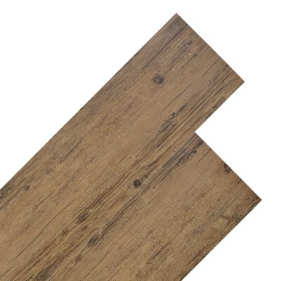 vidaXL Δάπεδο Μη Αυτοκόλλητο Καφέ Καρυδί 5,26 μ² / 2 χιλ. από PVC