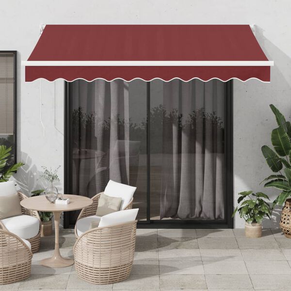vidaXL Τέντα Πτυσσόμενη Χειροκίνητη Μπορντό 300x250 εκ.