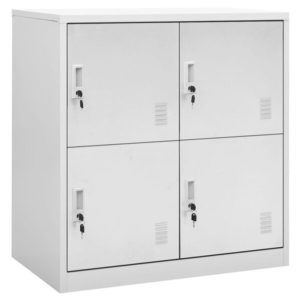 vidaXL Φοριαμός Ανοιχτό Γκρι 90 x 45 x 92,5 εκ. Ατσάλινος