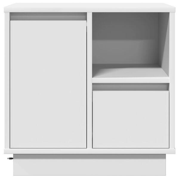 vidaXL Κομοδίνο με συρτάρι Λευκό 50 x 34.5 x 50 εκ. Επεξεργασμένο ξύλο