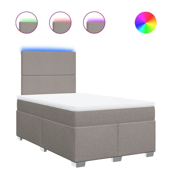 vidaXL &Kappa;&rho;&epsilon;&beta;ά&tau;&iota; Boxspring &mu;&epsilon; &Sigma;&tau;&rho;ώ&mu;&alpha; Taupe 120x200 &epsilon;&kappa;. &Upsilon;&phi;&alpha;&sigma;&mu;ά&tau;&iota;&nu;&omicron;