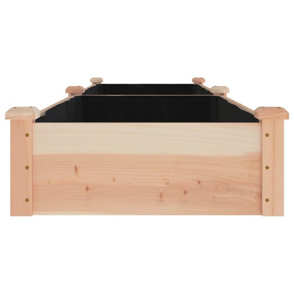 vidaXL Ζαρντινιέρα Υπερυψ. με Επένδυση 240x60x25 εκ. Μασίφ Ξύλο Ελάτης