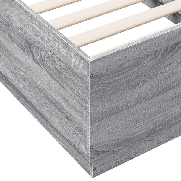 vidaXL Πλαίσιο Κρεβατιού Γκρι Sonoma 90 x 190 εκ. Επεξεργασμένο Ξύλο
