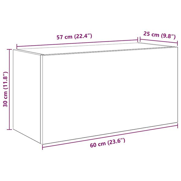 vidaXL ντουλάπι τοίχου μπάνιου Δρυς sonoma 60x25x30 cm Μηχανική ξυλεία