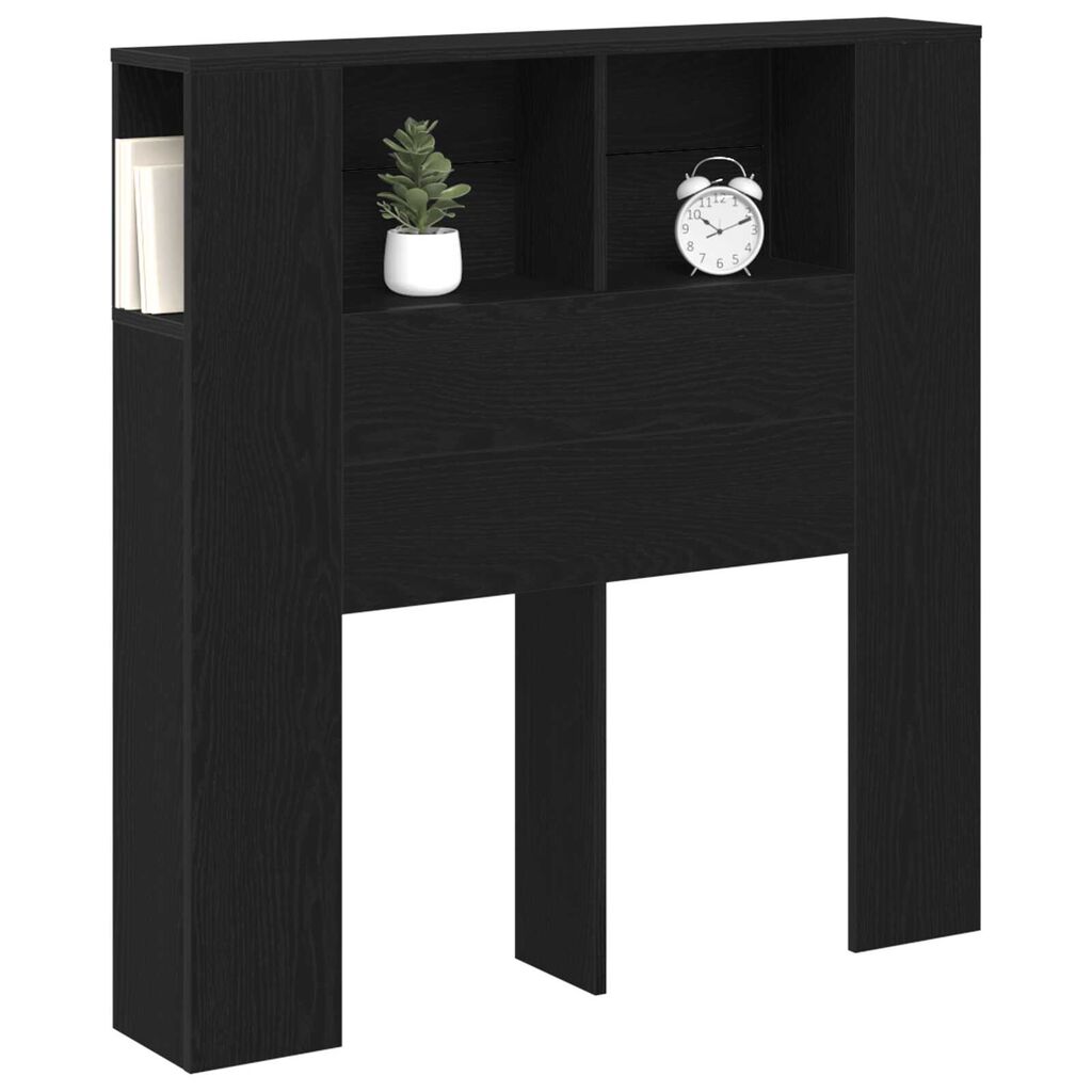VidaXL Κεφαλάρι Ντουλάπα Μαύρη Δρυς 100x19x104.5 εκ. Φτιαγμένο από Επεξεργασμένο Ξύλο