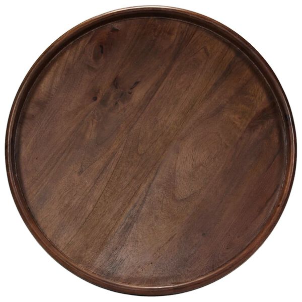 vidaXL Σετ Τραπεζάκια 3 τεμ. από Μασίφ Ξύλο Μάνγκο / Ατσάλι