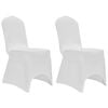 vidaXL Καλύμματα Καρέκλας Ελαστικά Λευκά 12 τεμ.