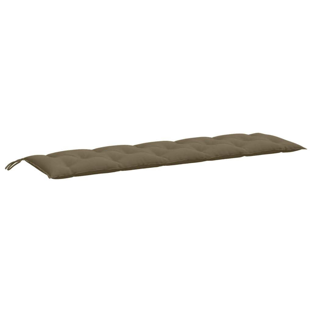 vidaXL Μαξιλάρια Πάγκου Κήπου 2 τεμ. Taupe Μελανζέ 180x50x7 εκ. Ύφ.