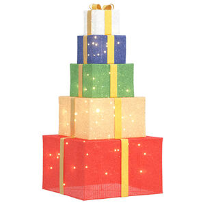 vidaXL Χριστουγεννιάτικη Διακόσμηση Κουτί δώρου 250 LED Ζεστό Λευκό