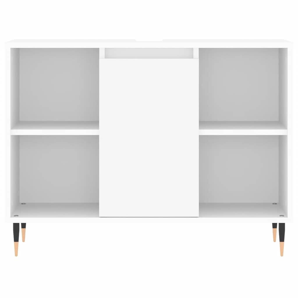 vidaXL Ντουλάπι Μπάνιου Λευκό 80 x 33 x 60 εκ. Επεξεργασμένο Ξύλο