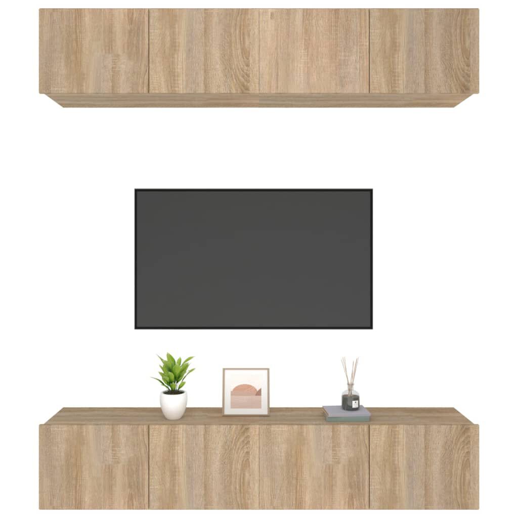 vidaXL Έπιπλα Τηλεόρασης 4 τεμ. Sonoma Δρυς 80x30x30 εκ. Επεξ. Ξύλο