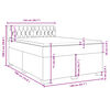 vidaXL Κρεβάτι Boxspring με Στρώμα Σκούρο Μπλε 140x190 εκ. Βελούδινο